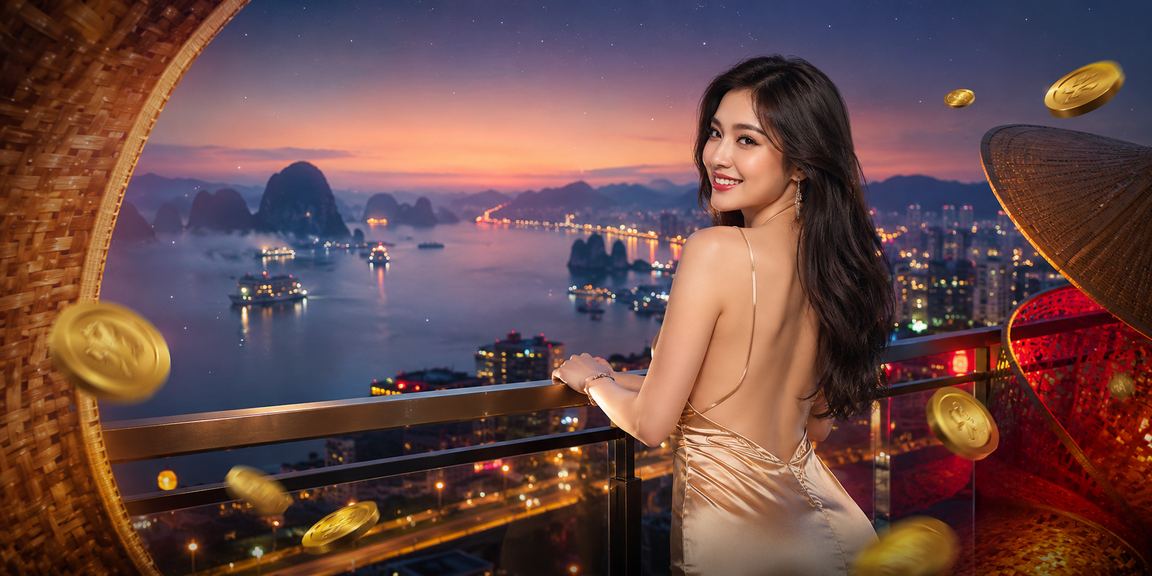 Khung cảnh vịnh Hạ Long về đêm gợi lên trải nghiệm casino cao cấp dành cho High Roller
